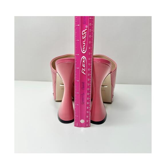 Gucci Janaya Studded GG 39.5/US 9 Platform Sandals Rhodamine  NIB Gucci Janaya Studded GG Platform Sandals EU 38.5 Rhodamine Pink Spool Heel